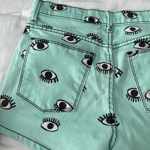 Evil eye pattern shorts